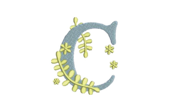 Floral Alphabet C