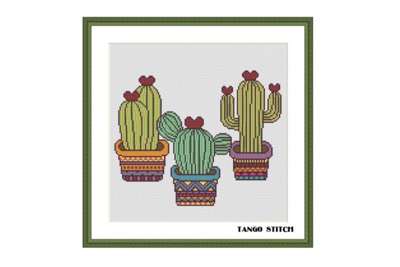 Fun Cactuses Cross Stitch Pattern