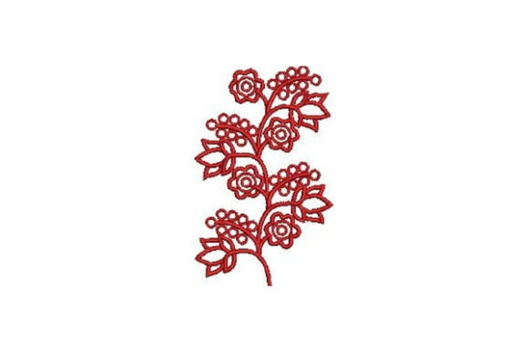 Redwork Flowers